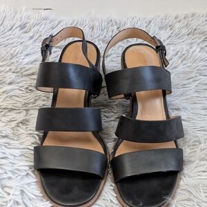 Madewell Black Leather Sandals
